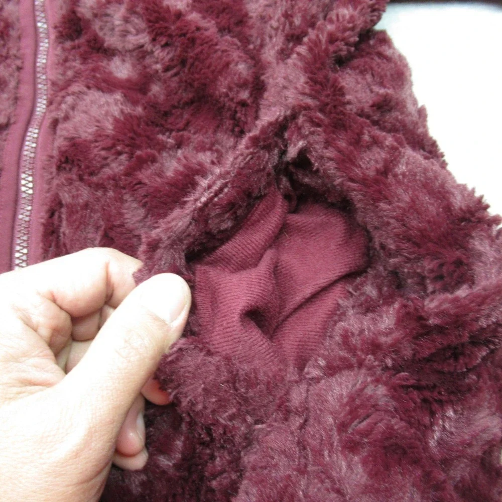 The North Face Jacket Girl Large Maroon Reversible Mossbud Insulated Puffer READ